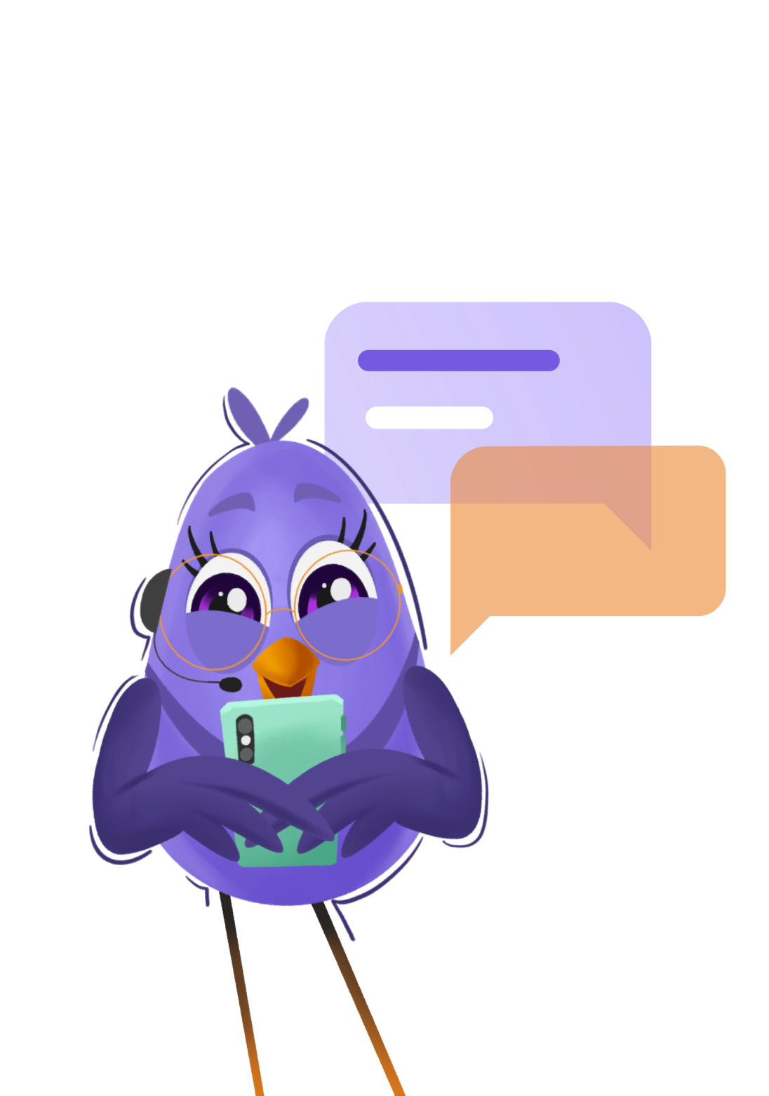 FAQ bird illustration